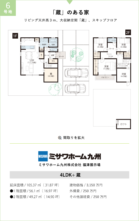 ミサワホーム九州の参考プラン例